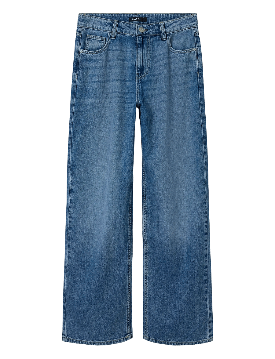 LMTD - NLMBEX DNM R STRAIGHT PANT NOOS - loose jeans - medium blue denim - 0