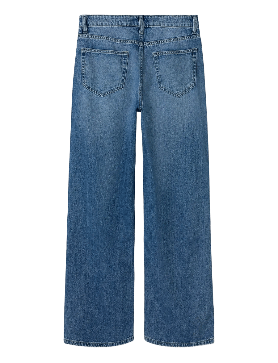 LMTD - NLMBEX DNM R STRAIGHT PANT NOOS - loose jeans - medium blue denim - 1