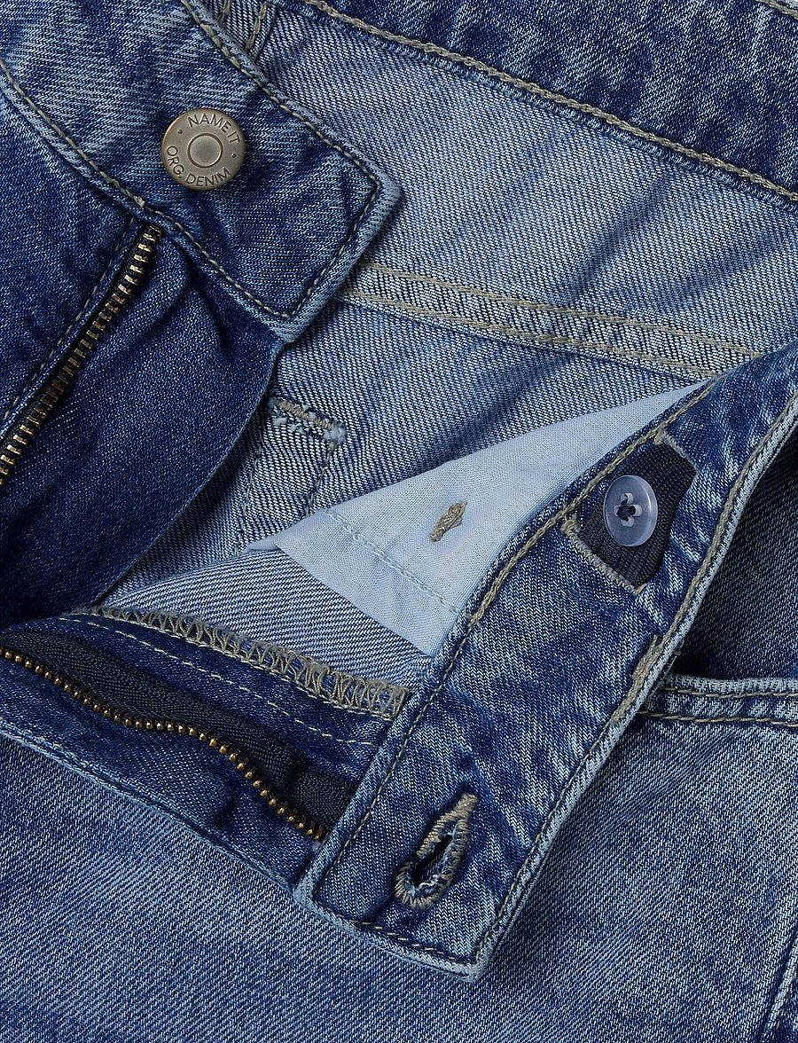 LMTD - NLMBEX DNM R STRAIGHT PANT NOOS - loose jeans - medium blue denim - 4