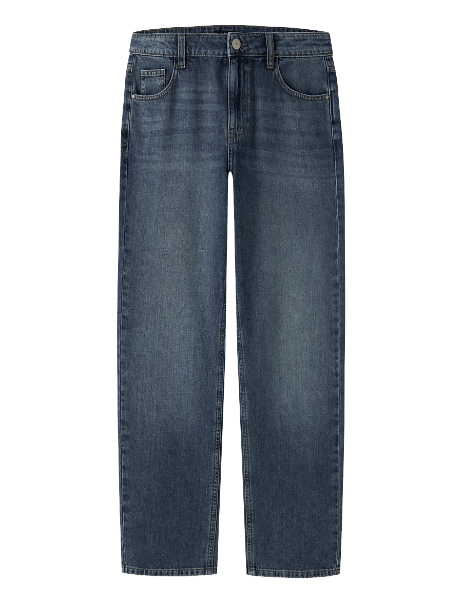 LMTD - NLMBEX DNM R STRAIGHT PANT NOOS - loose jeans - vintage dark blue denim - 0