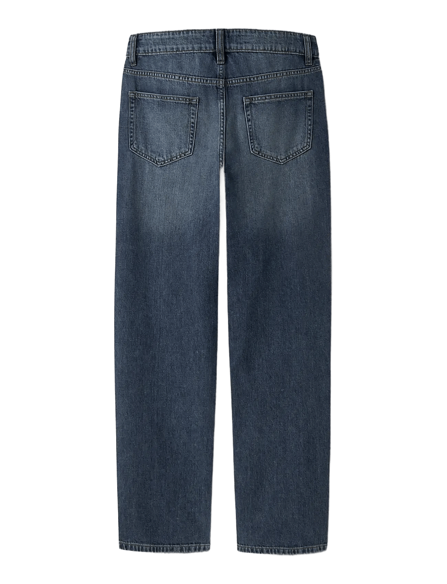 LMTD - NLMBEX DNM R STRAIGHT PANT NOOS - loose jeans - vintage dark blue denim - 1