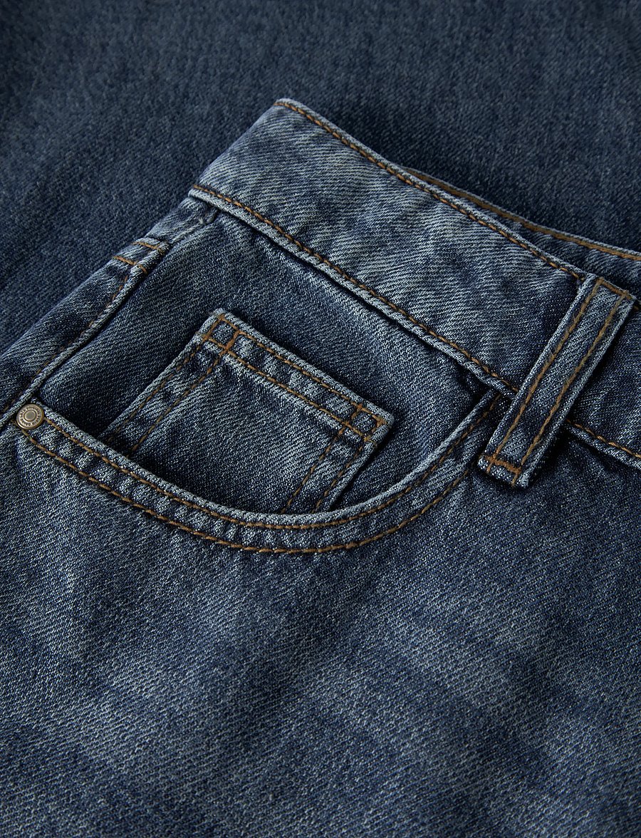 LMTD - NLMBEX DNM R STRAIGHT PANT NOOS - loose jeans - vintage dark blue denim - 3