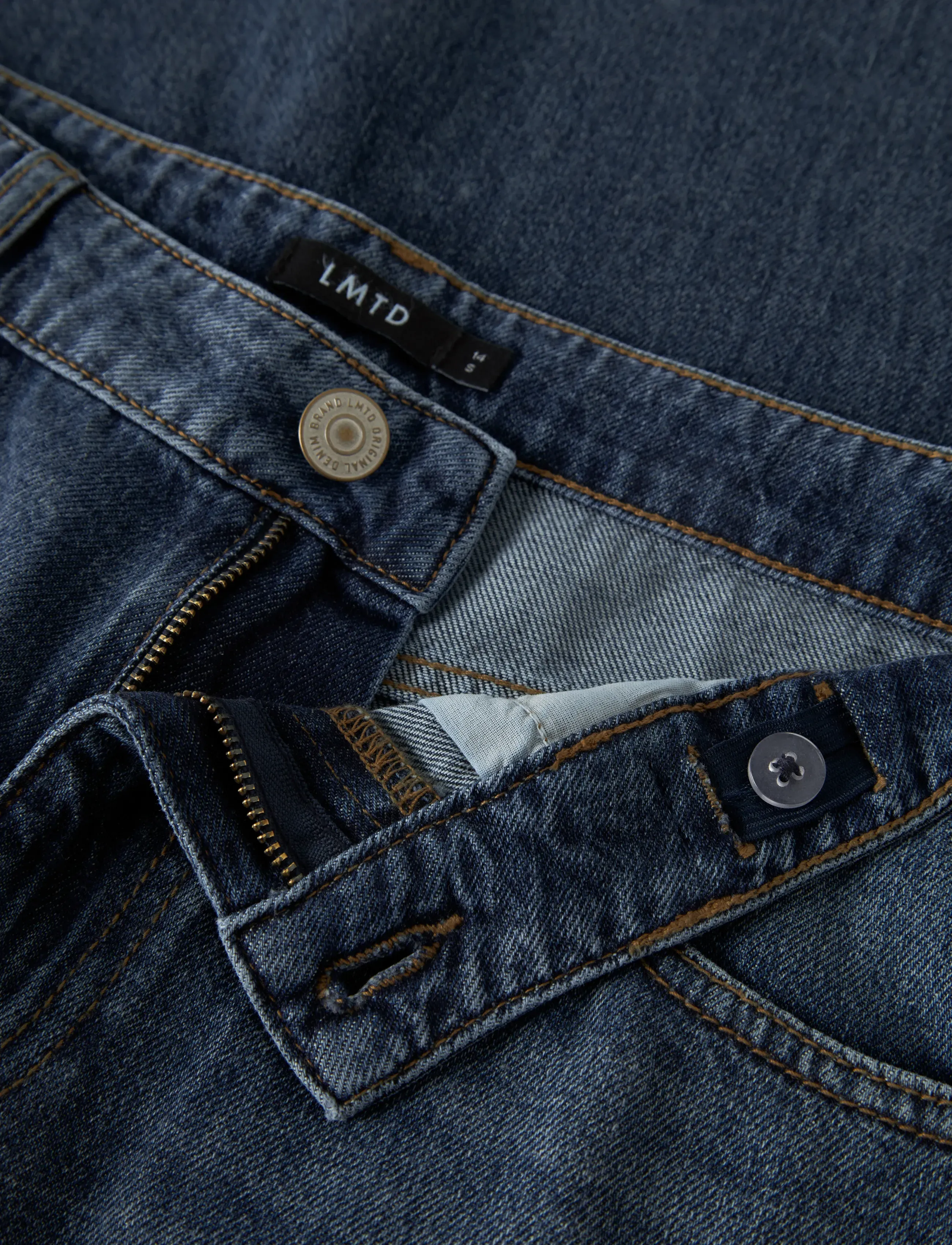 LMTD - NLMBEX DNM R STRAIGHT PANT NOOS - loose jeans - vintage dark blue denim - 4