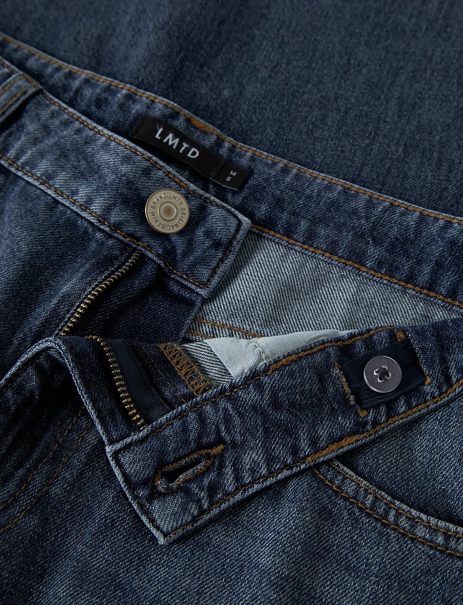 LMTD - NLMBEX DNM R STRAIGHT PANT NOOS - loose jeans - vintage dark blue denim - 4