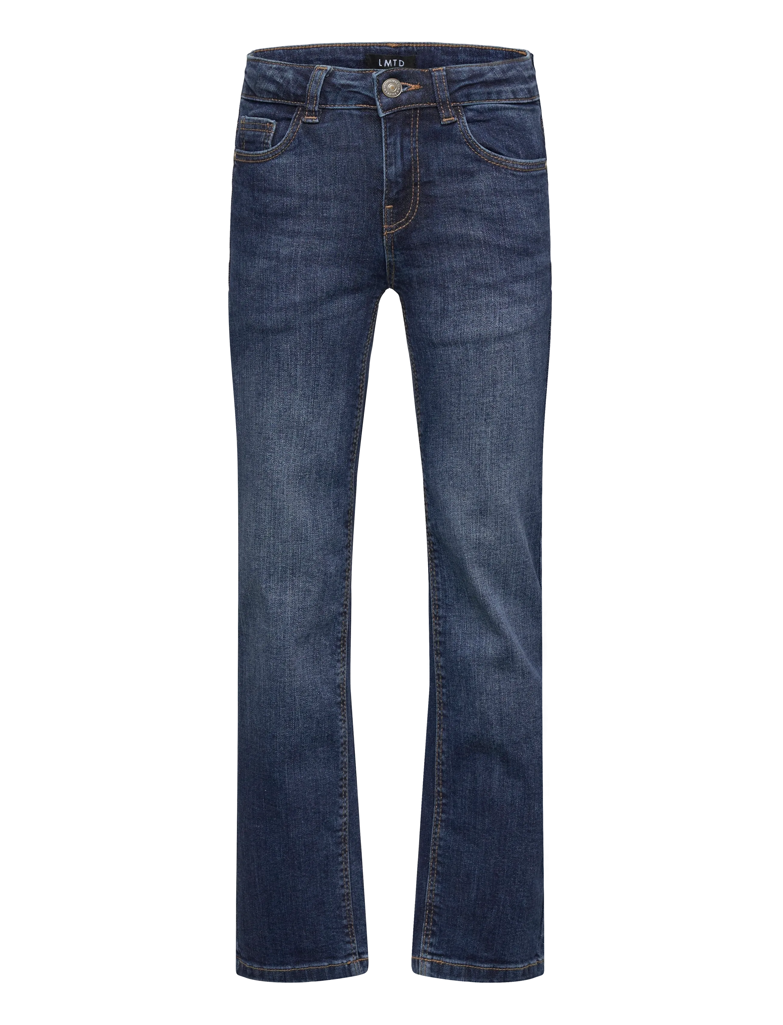LMTD NLFBLI DNM LW S STRAIGHT PANT NOOS - Apģērbi - DARK BLUE DENIM / navy