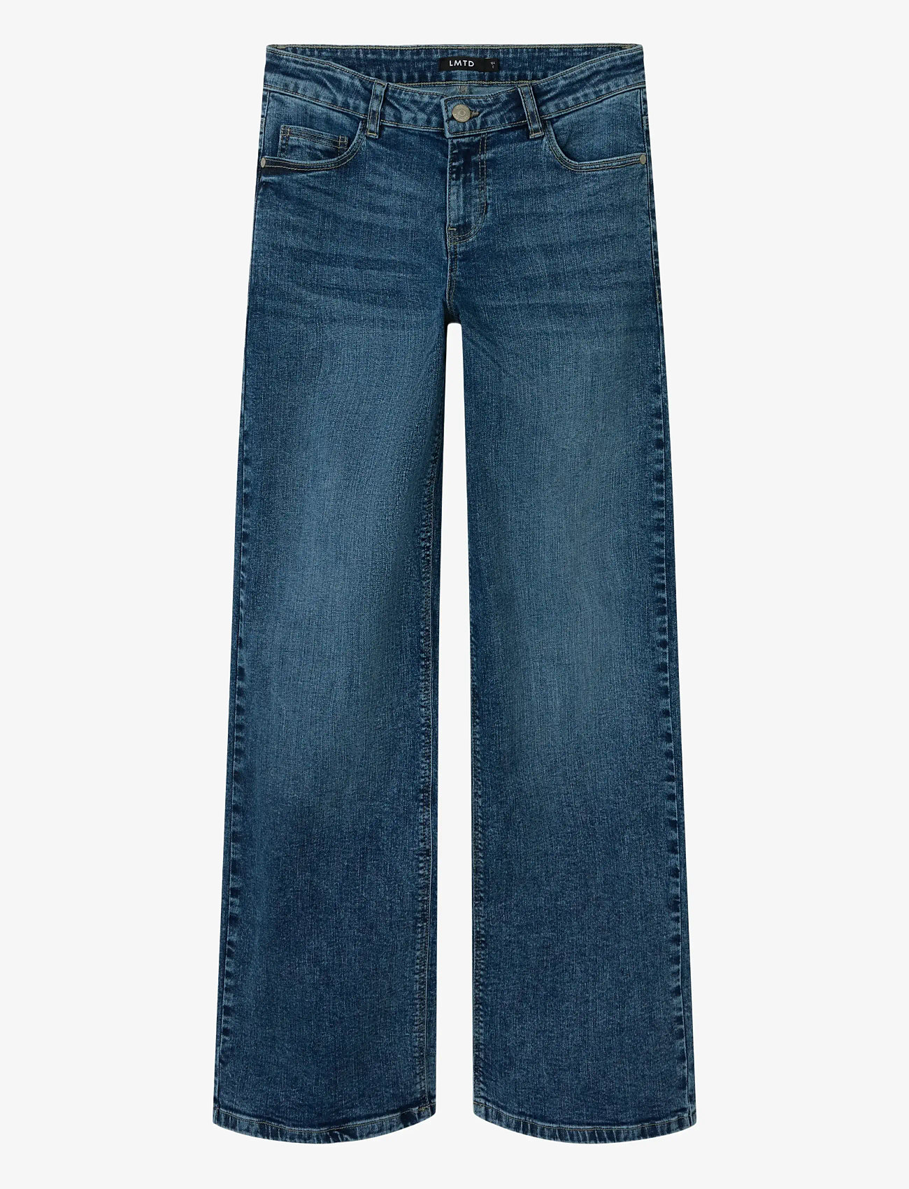 LMTD - NLFBLI DNM LW S STRAIGHT PANT NOOS - tavalised teksad - medium blue denim - 0