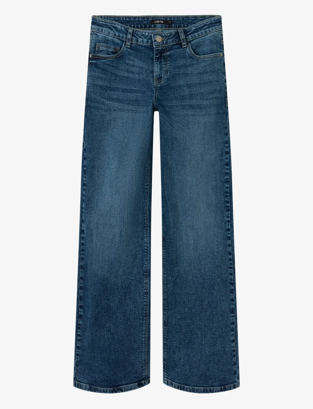 LMTD - NLFBLI DNM LW S STRAIGHT PANT NOOS - regular jeans - medium blue denim - 0