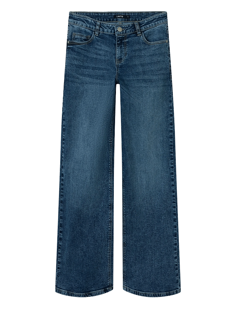 LMTD - NLFBLI DNM LW S STRAIGHT PANT NOOS - tavalised teksad - medium blue denim - 0