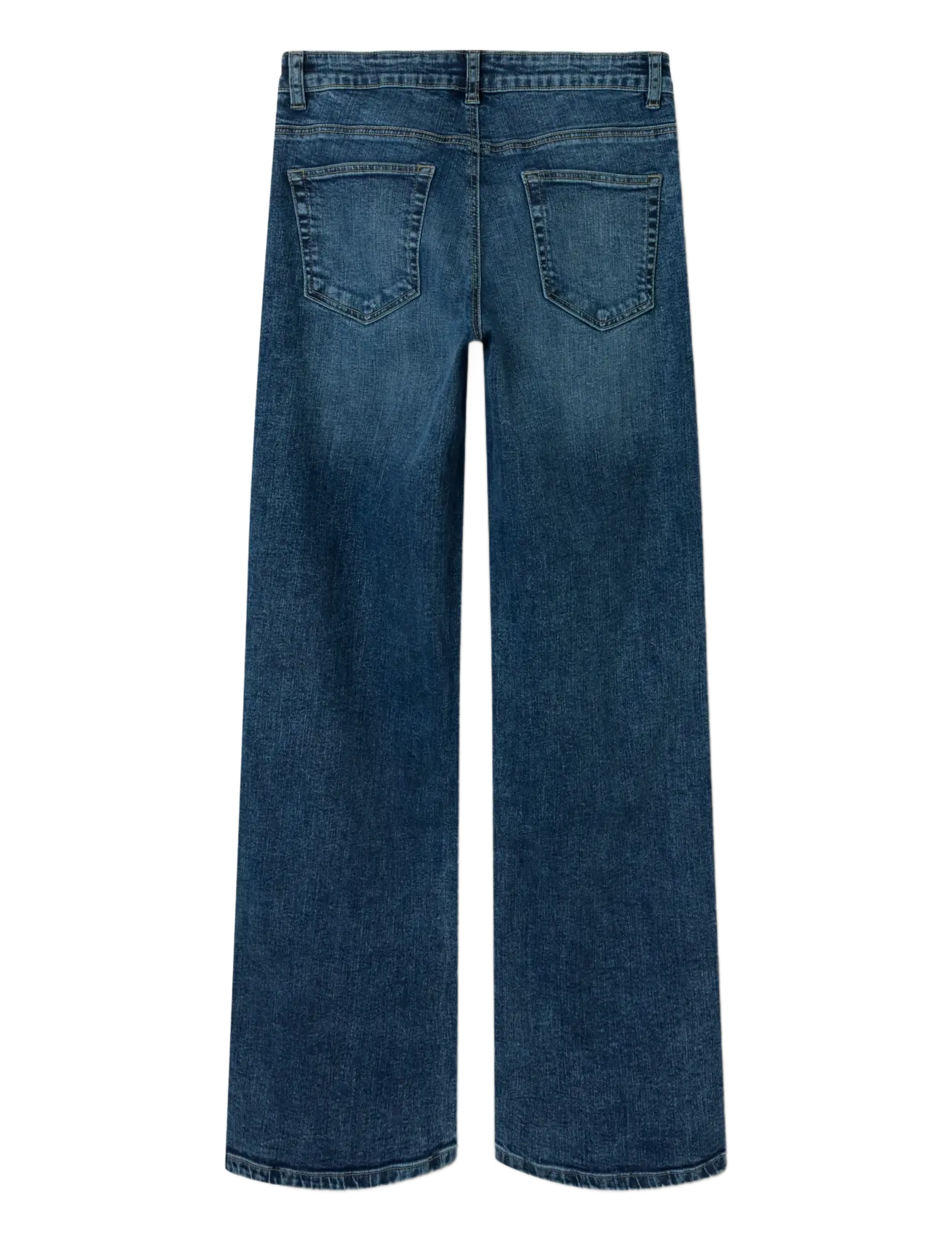 LMTD - NLFBLI DNM LW S STRAIGHT PANT NOOS - gallabuxur - medium blue denim - 1