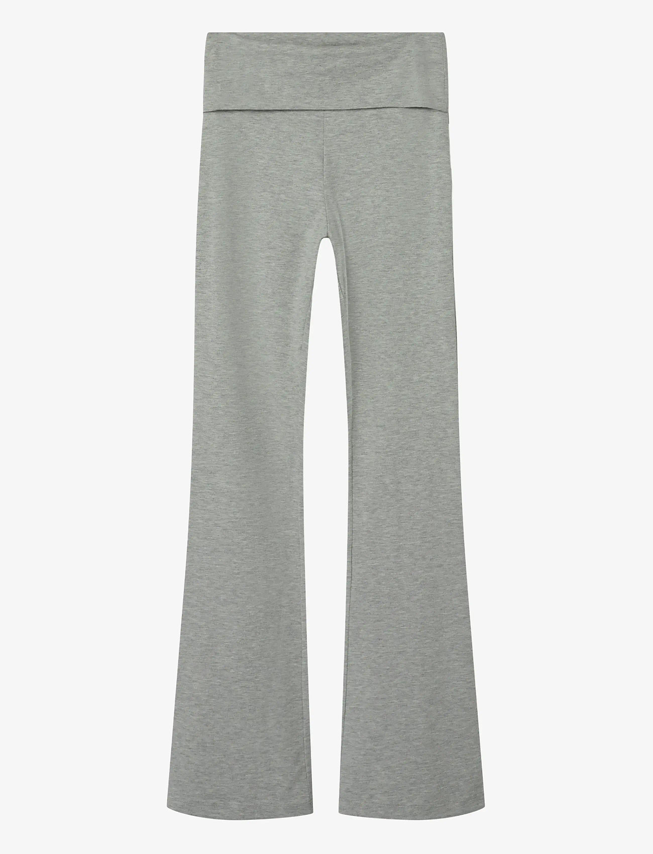 LMTD - NLFDICTE LW FOLD DOWN BOOTCUT PANT - efterårstøj - light grey melange - 0