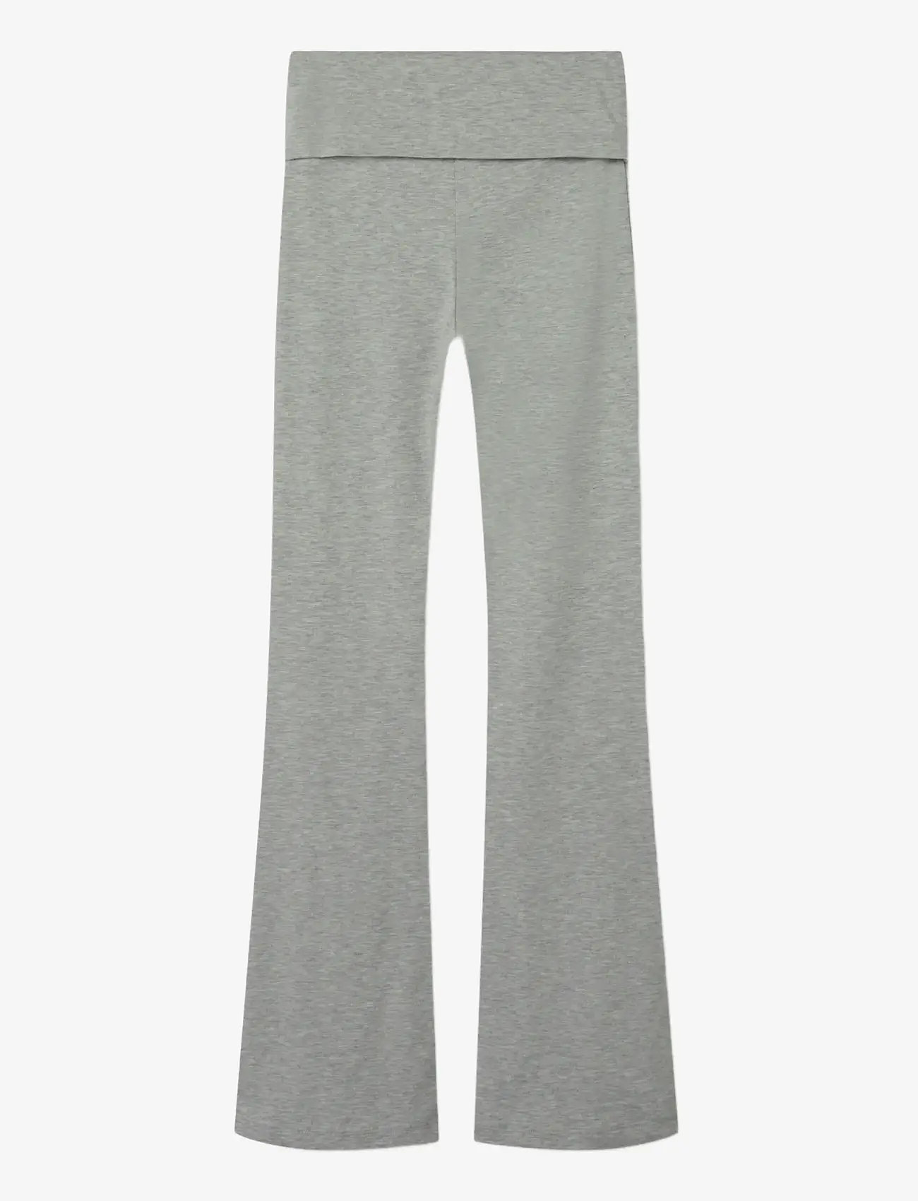 LMTD - NLFDICTE LW FOLD DOWN BOOTCUT PANT - efterårstøj - light grey melange - 1