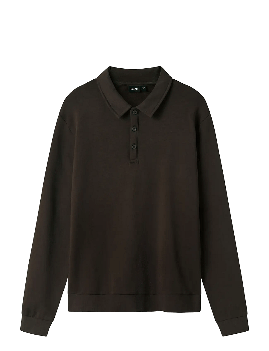 LMTD - NLNNIZU LS BRU POLO SWEAT - langärmelig poloshirt - chocolate brown - 1