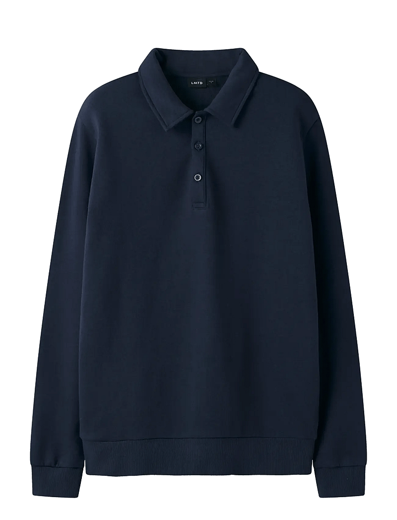LMTD - NLNNIZU LS BRU POLO SWEAT - langærmede poloer - navy blazer - 1