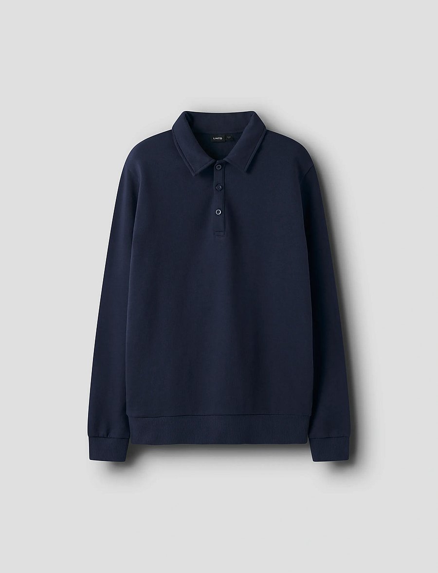 LMTD - NLNNIZU LS BRU POLO SWEAT - langärmelig poloshirt - navy blazer - 0
