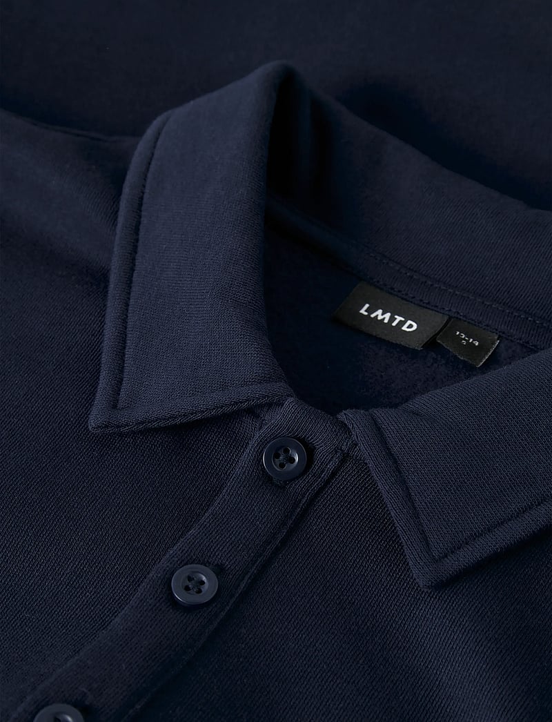 LMTD - NLNNIZU LS BRU POLO SWEAT - langærmede poloer - navy blazer - 3