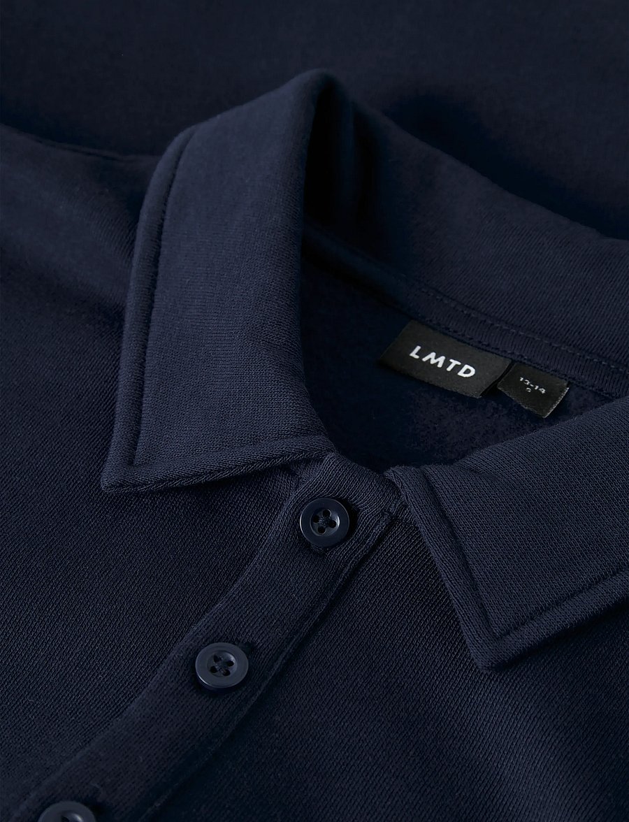 LMTD - NLNNIZU LS BRU POLO SWEAT - langärmelig poloshirt - navy blazer - 3