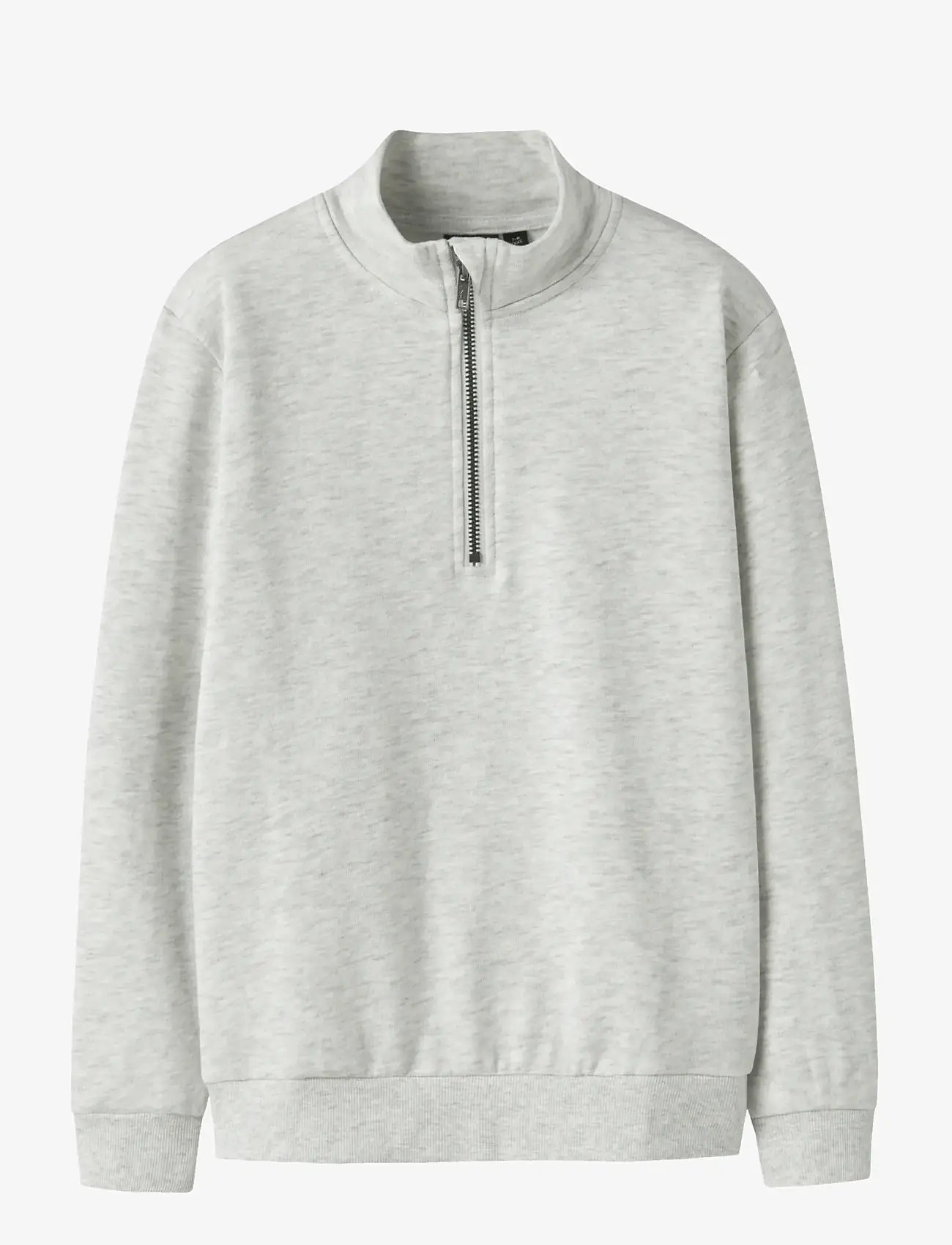 LMTD - NLNNIZU LS BRU HALF ZIP SWEAT NOOS - sweatshirts - light grey melange - 0