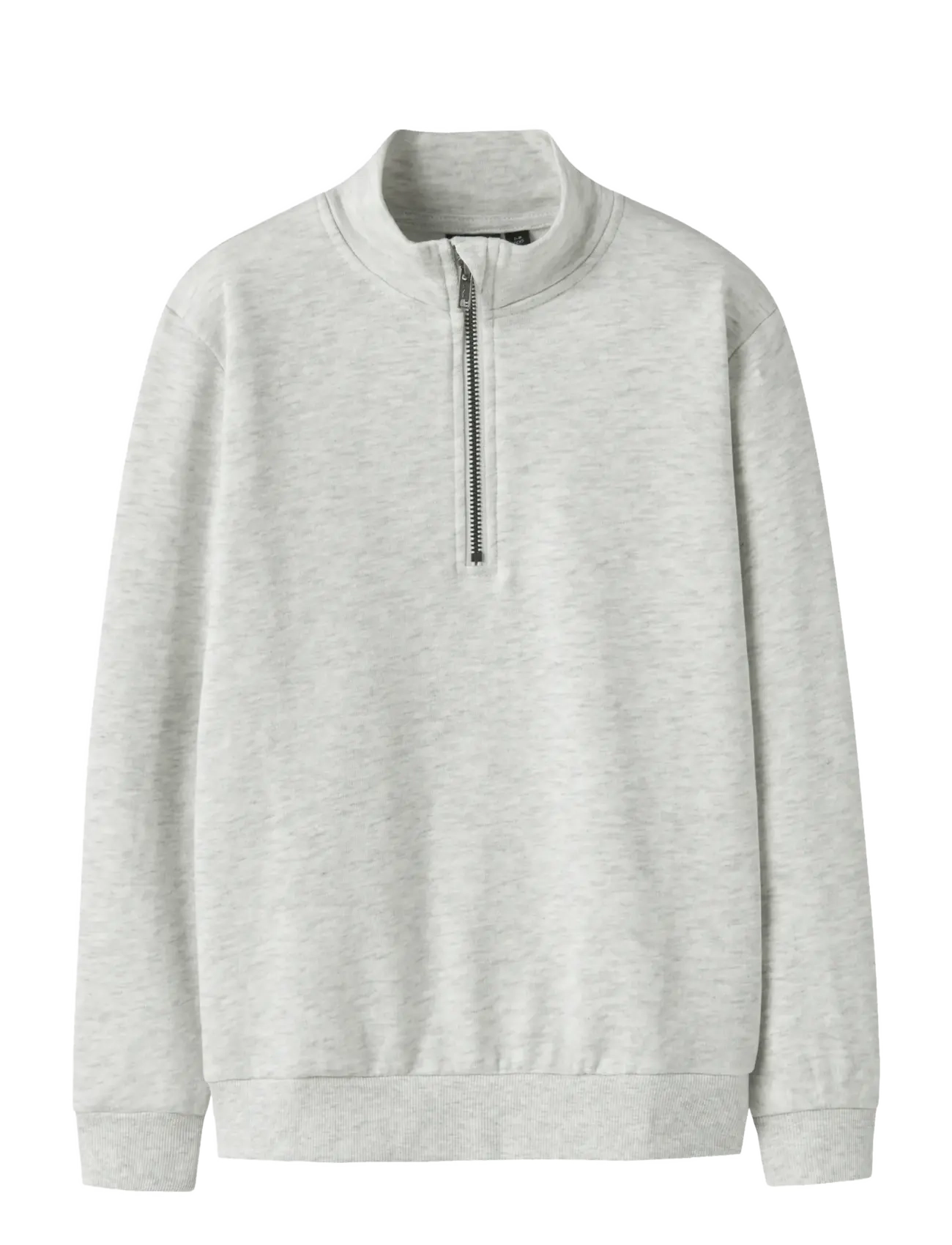 LMTD NLNNIZU LS BRU HALF ZIP SWEAT NOOS - App deal - LIGHT GREY MELANGE / grey