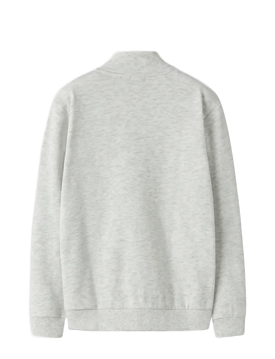 LMTD - NLNNIZU LS BRU HALF ZIP SWEAT NOOS - sweatshirts - light grey melange - 1