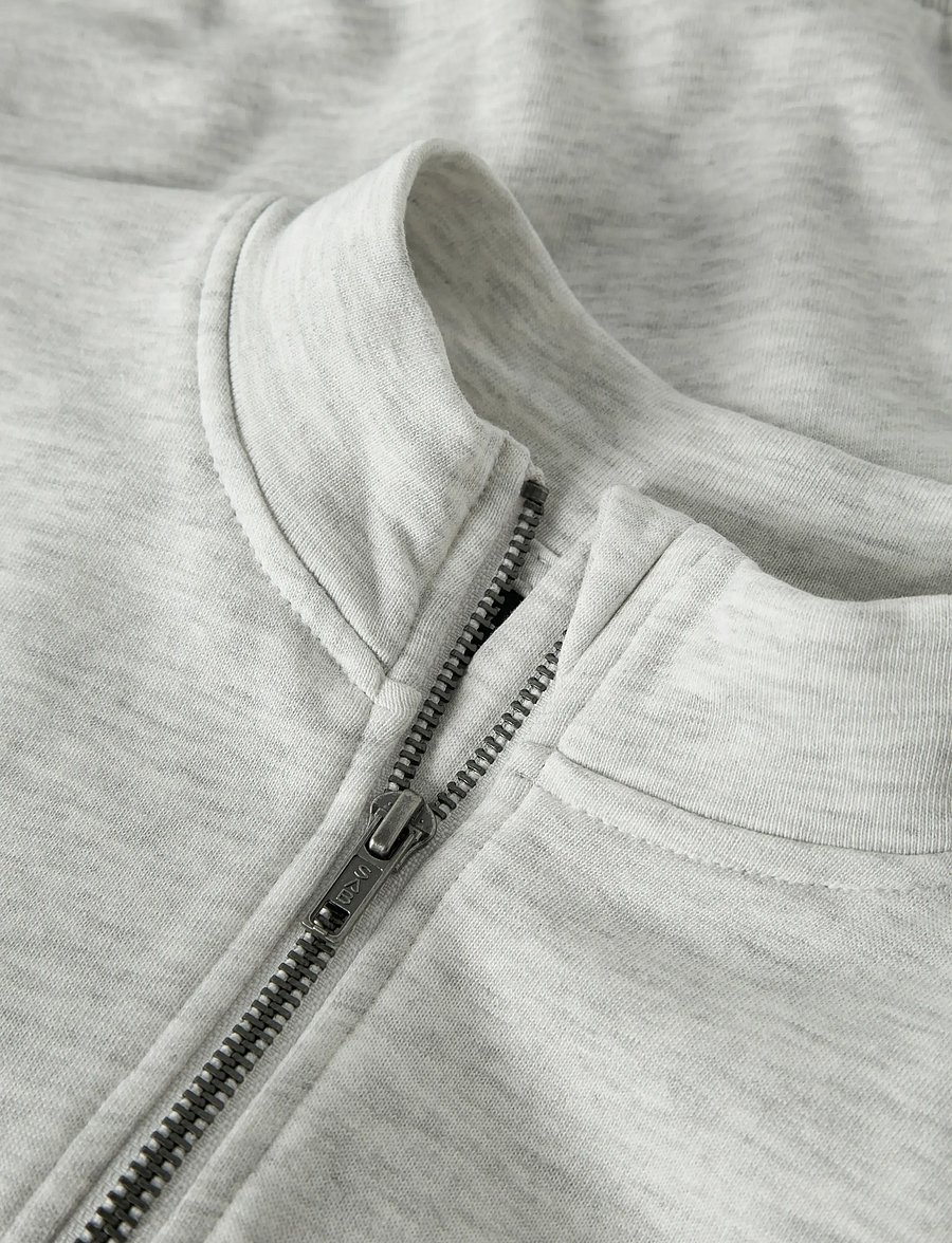 LMTD - NLNNIZU LS BRU HALF ZIP SWEAT NOOS - sweatshirts - light grey melange - 2