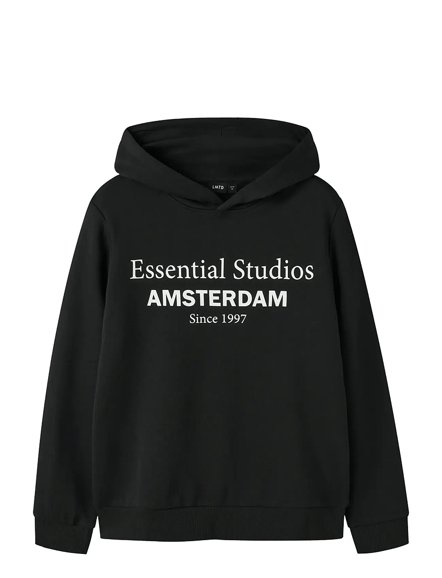 LMTD - NLMNESS LS BRU SWEAT W. HOOD NOOS - huvtröjor - black - 0