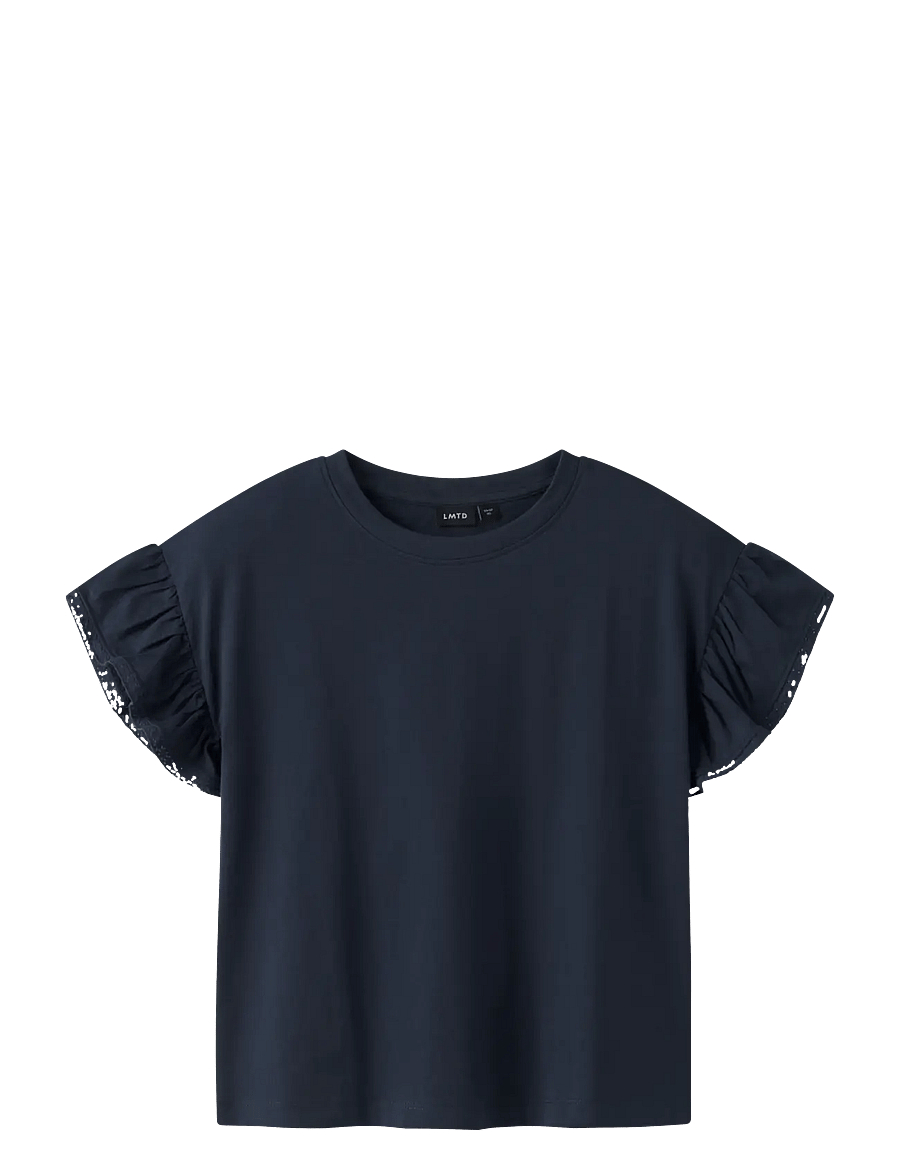 LMTD - NLFFANG SHORT CAPSL. TOP - kortærmede t-shirts - navy blazer - 0