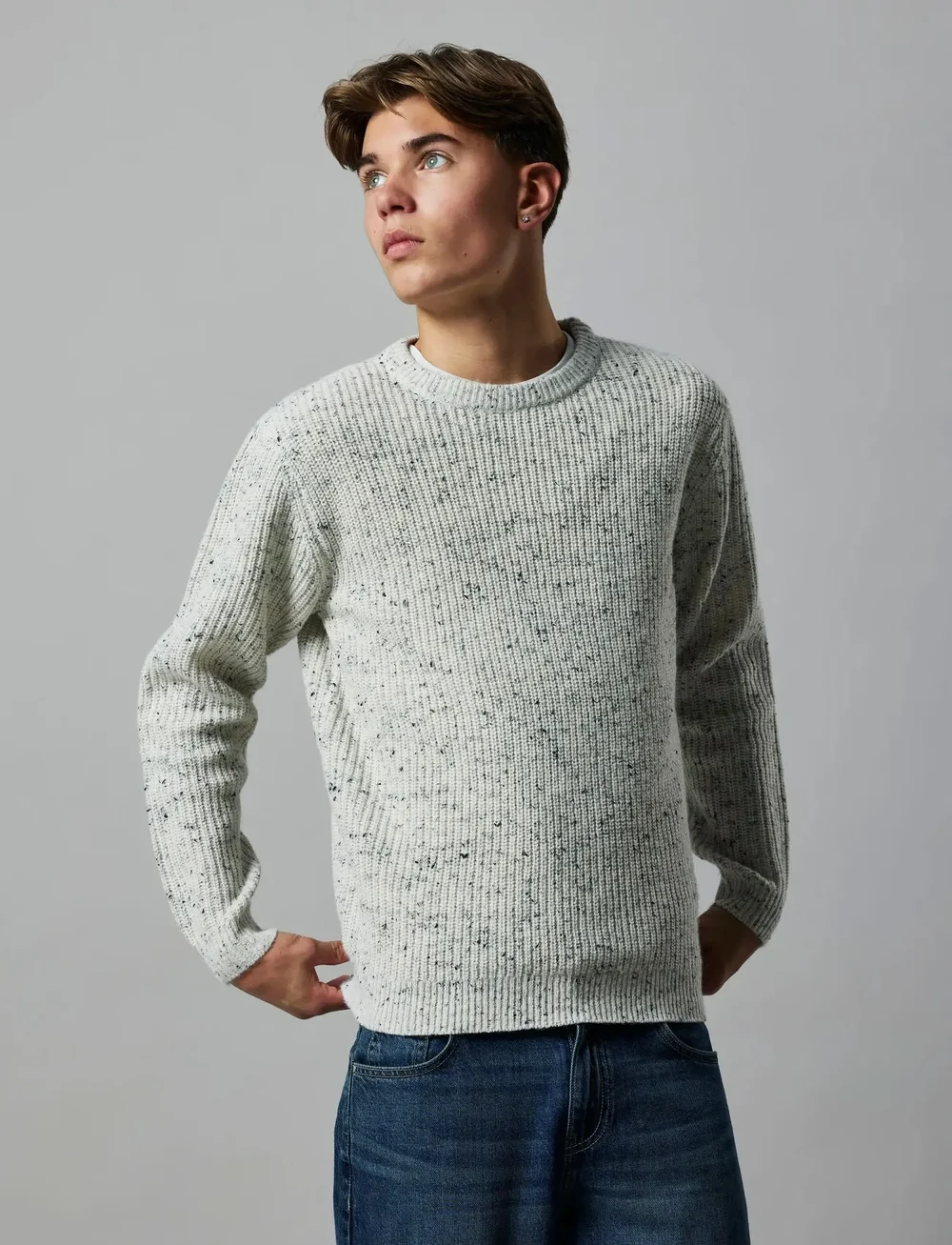 LMTD - NLMNASTON LS O-NECK KNIT - pullover - oatmeal - 0