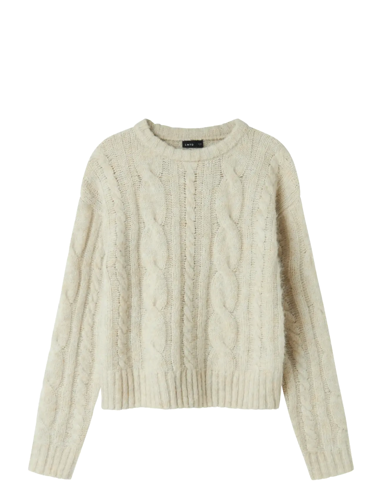 LMTD Nlfnaible Ls Kurz Knit Cream - 122-128 - Kinder