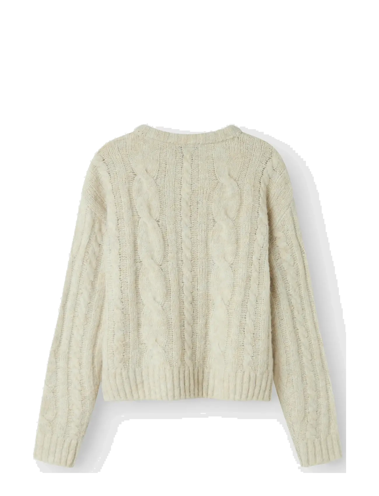 LMTD - NLFNAIBLE LS SHORT KNIT - jumpers - oatmeal - 2