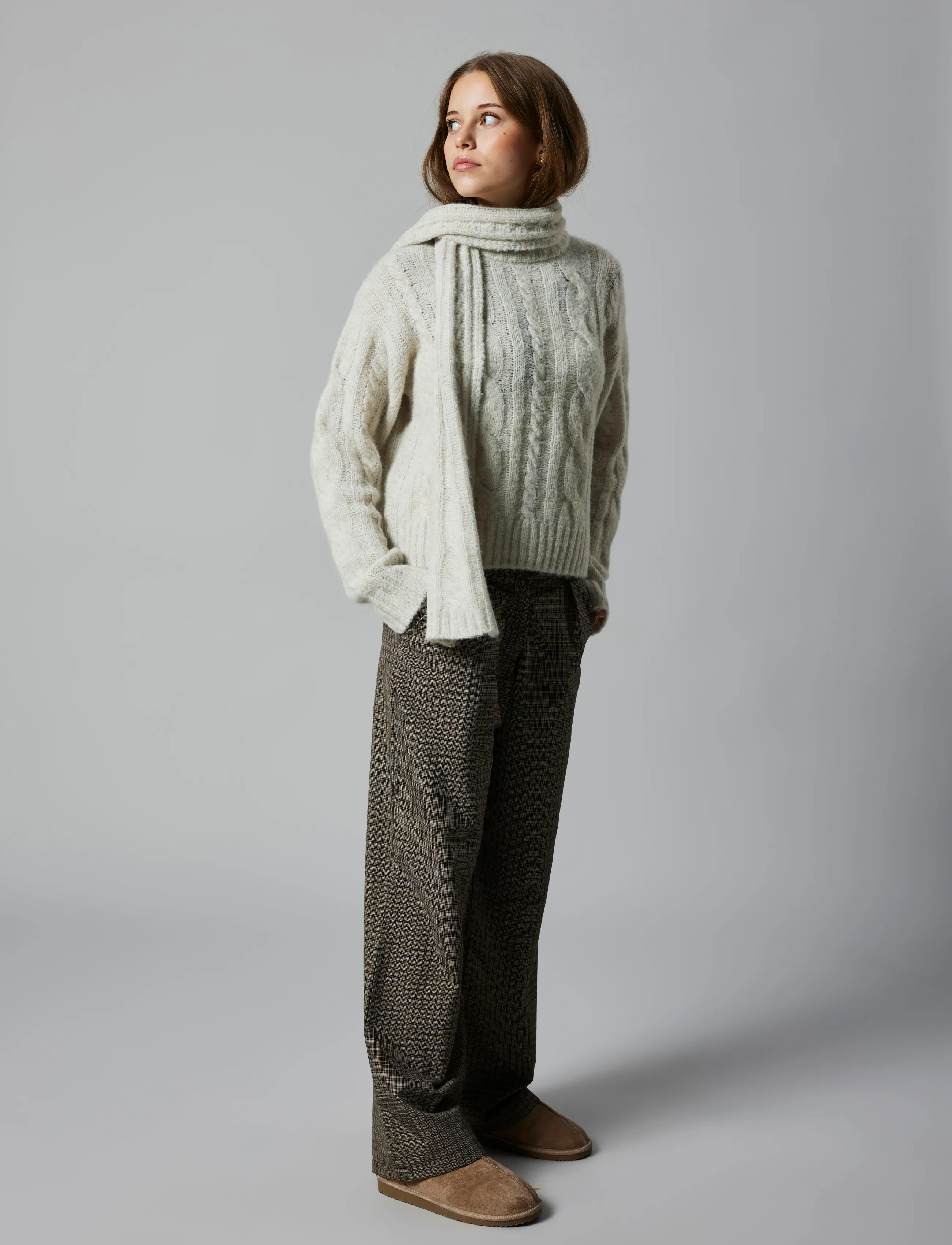 LMTD - NLFNAIBLE LS SHORT KNIT - jumpers - oatmeal - 5