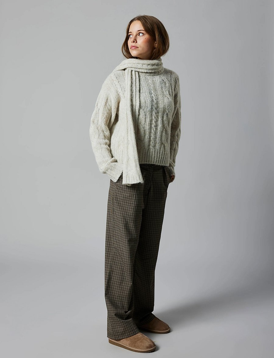 LMTD - NLFNAIBLE LS SHORT KNIT - trøjer - oatmeal - 5