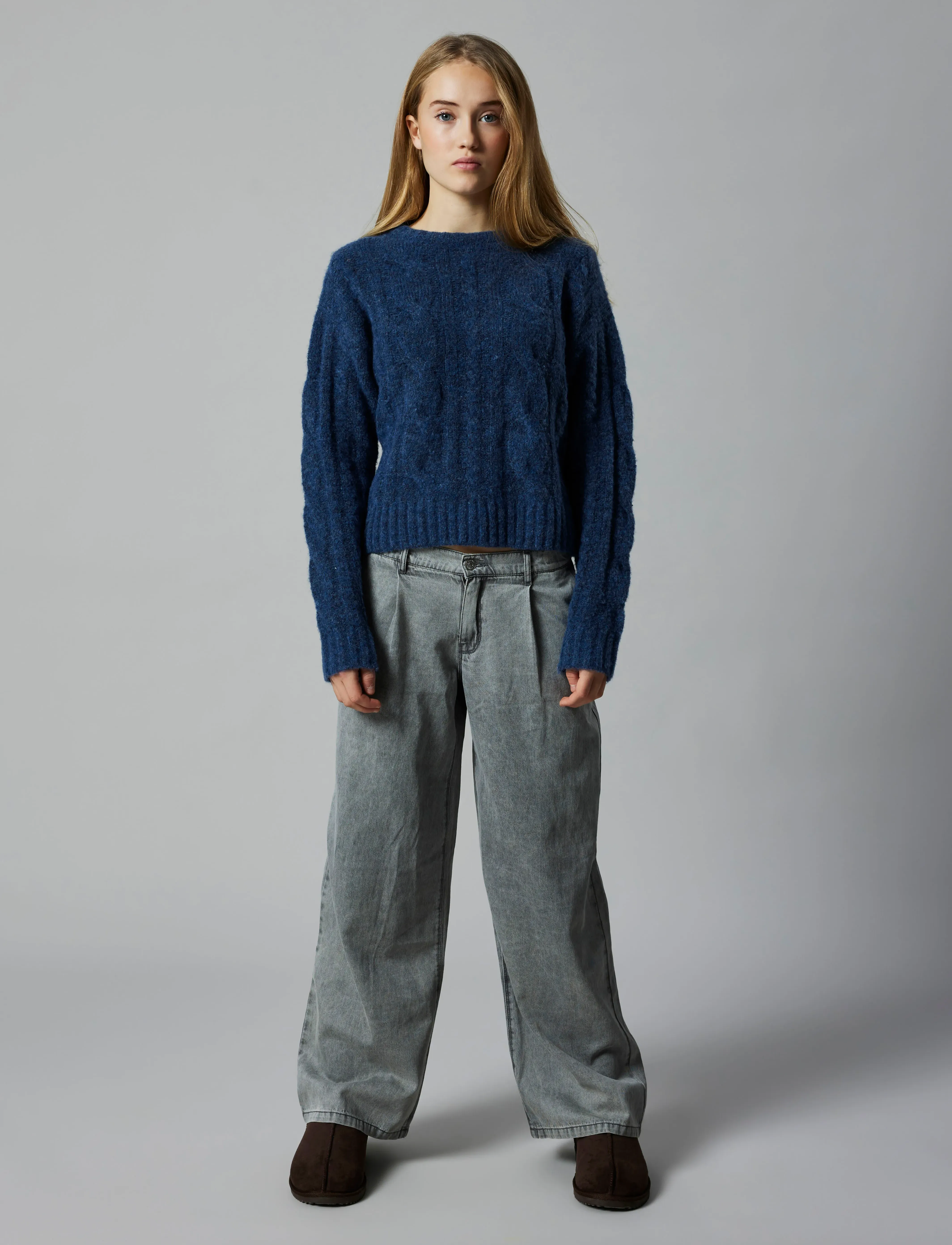 LMTD - NLFNAIBLE LS SHORT KNIT - pullover - ombre blue - 4