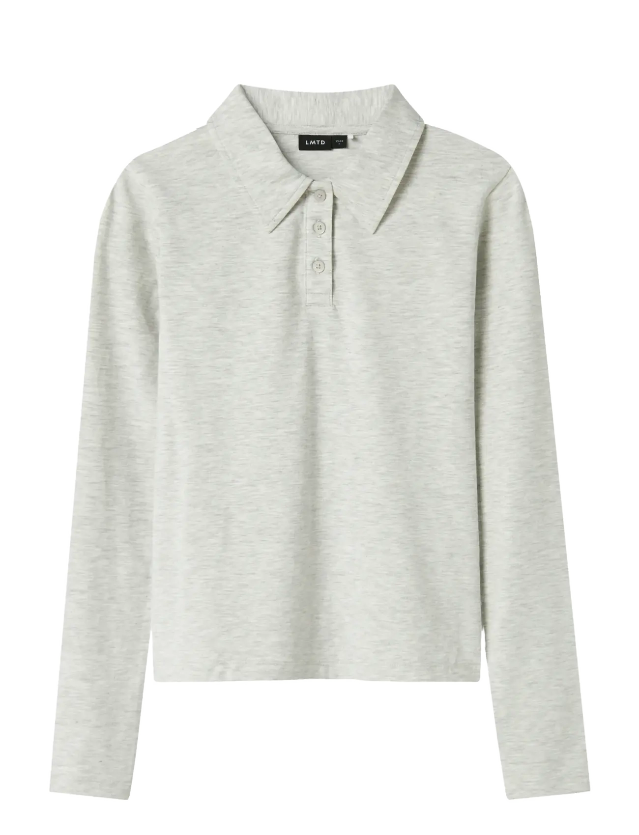 NLFNILJA LS SHORT  S POLO - LIGHT GREY MELANGE