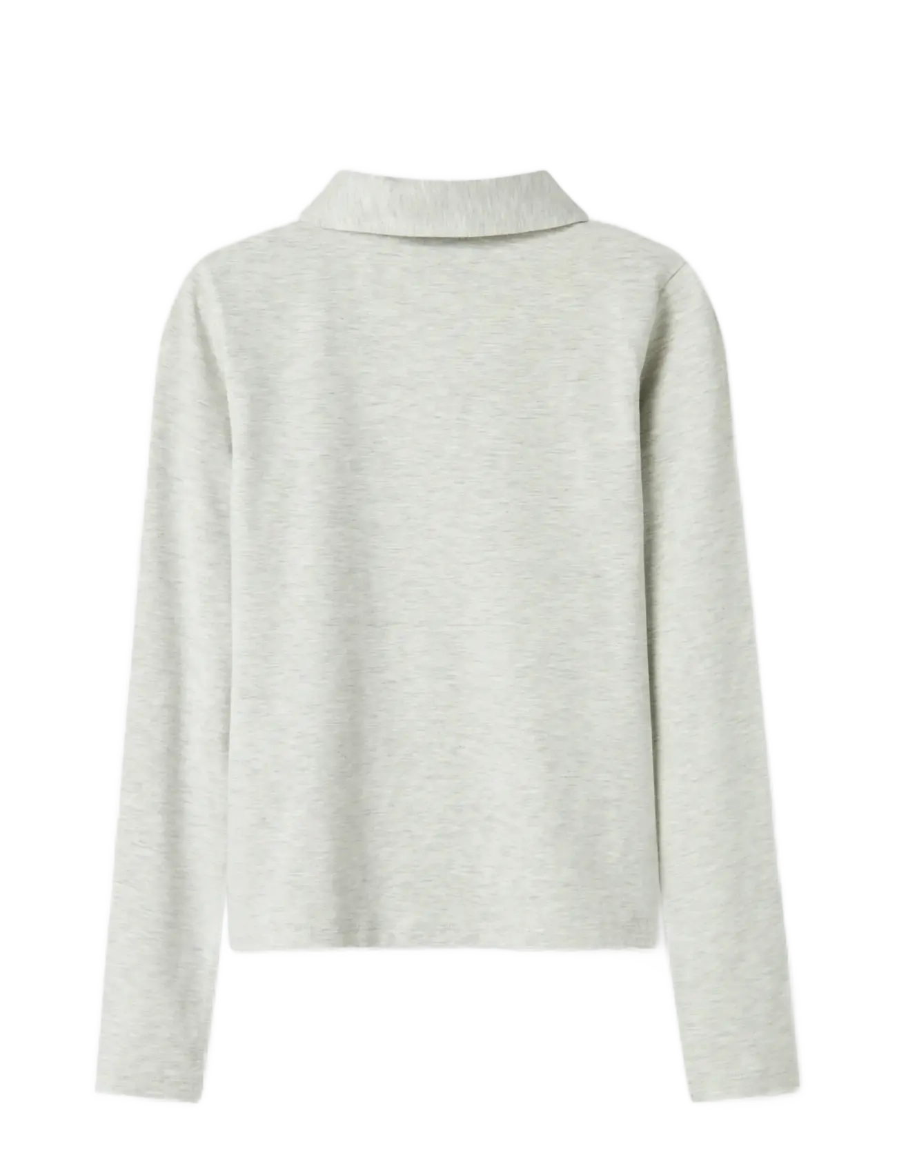 LMTD - NLFNILJA LS SHORT  S POLO - långärmade pikéer - light grey melange - 2
