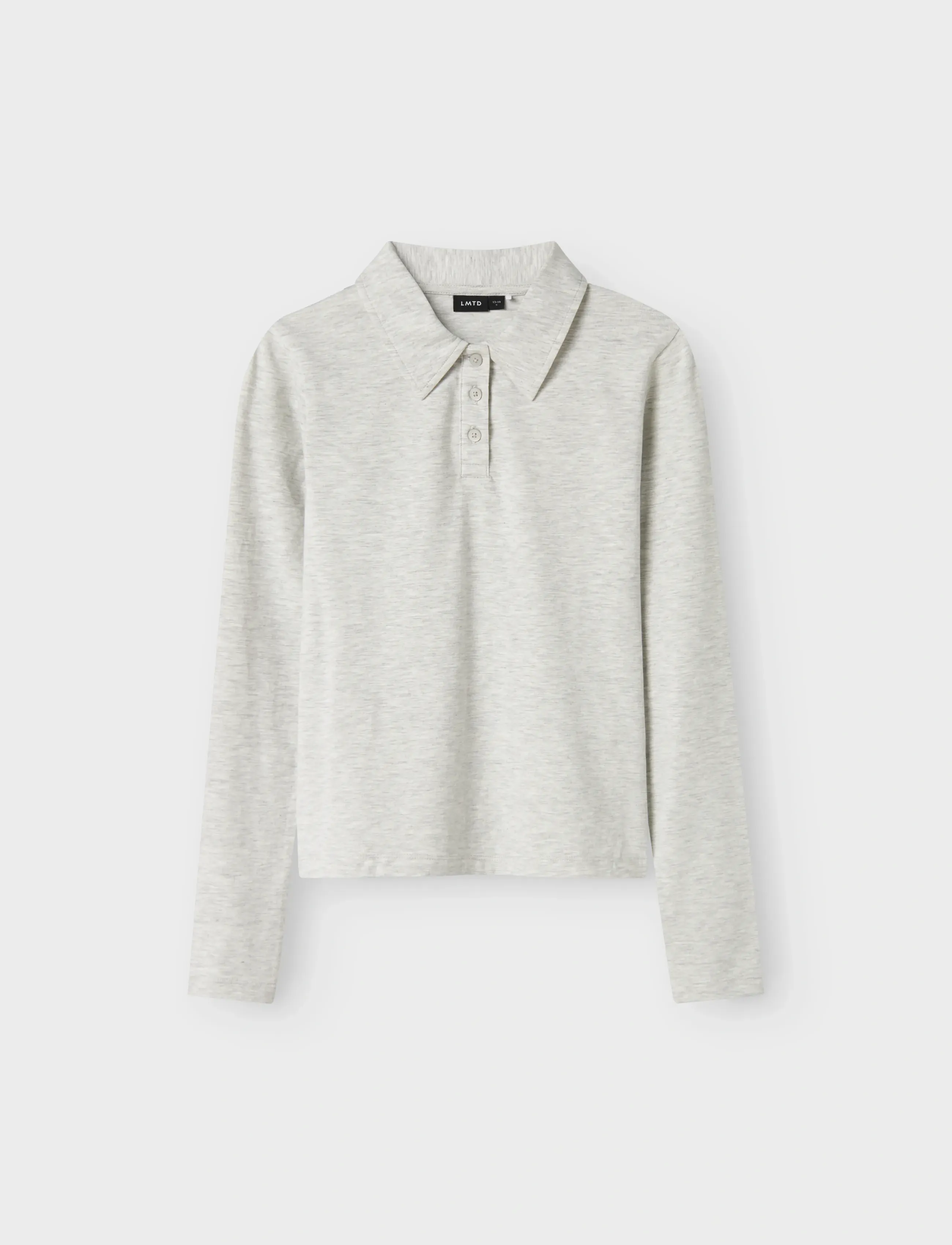 LMTD NLFNILJA LS SHORT  S POLO - Polo shirts - LIGHT GREY MELANGE / grey