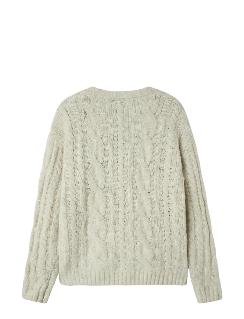 LMTD - NLFNAIBLE LS KNIT CARDIGAN - kardiganid - oatmeal - 1
