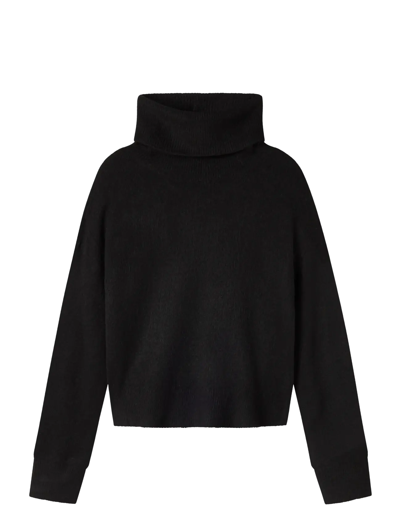 LMTD NLFLODET LS ROLL NECK KNIT - Oberteile - BLACK / black