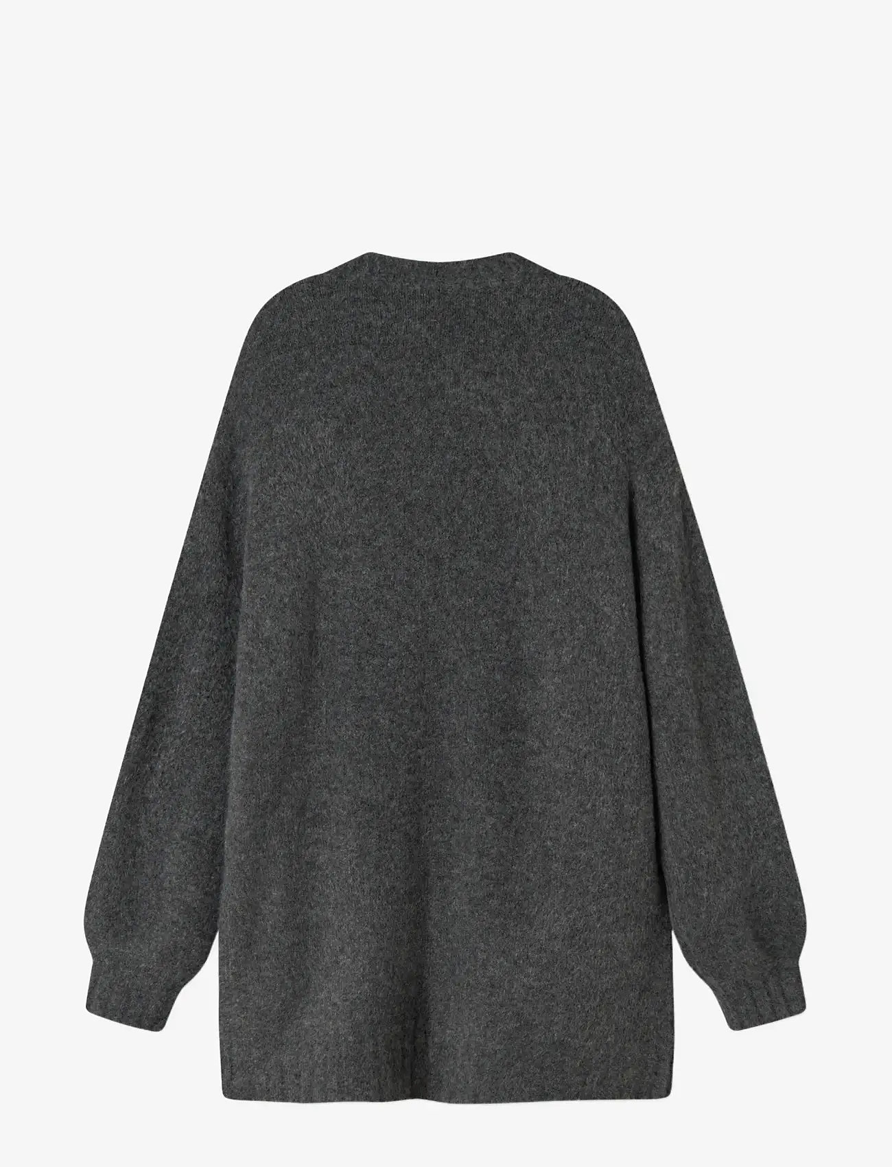 LMTD - NLFNAVA LS LONG KNIT CARDIGAN NOOS - kardigany - dark grey melange - 2