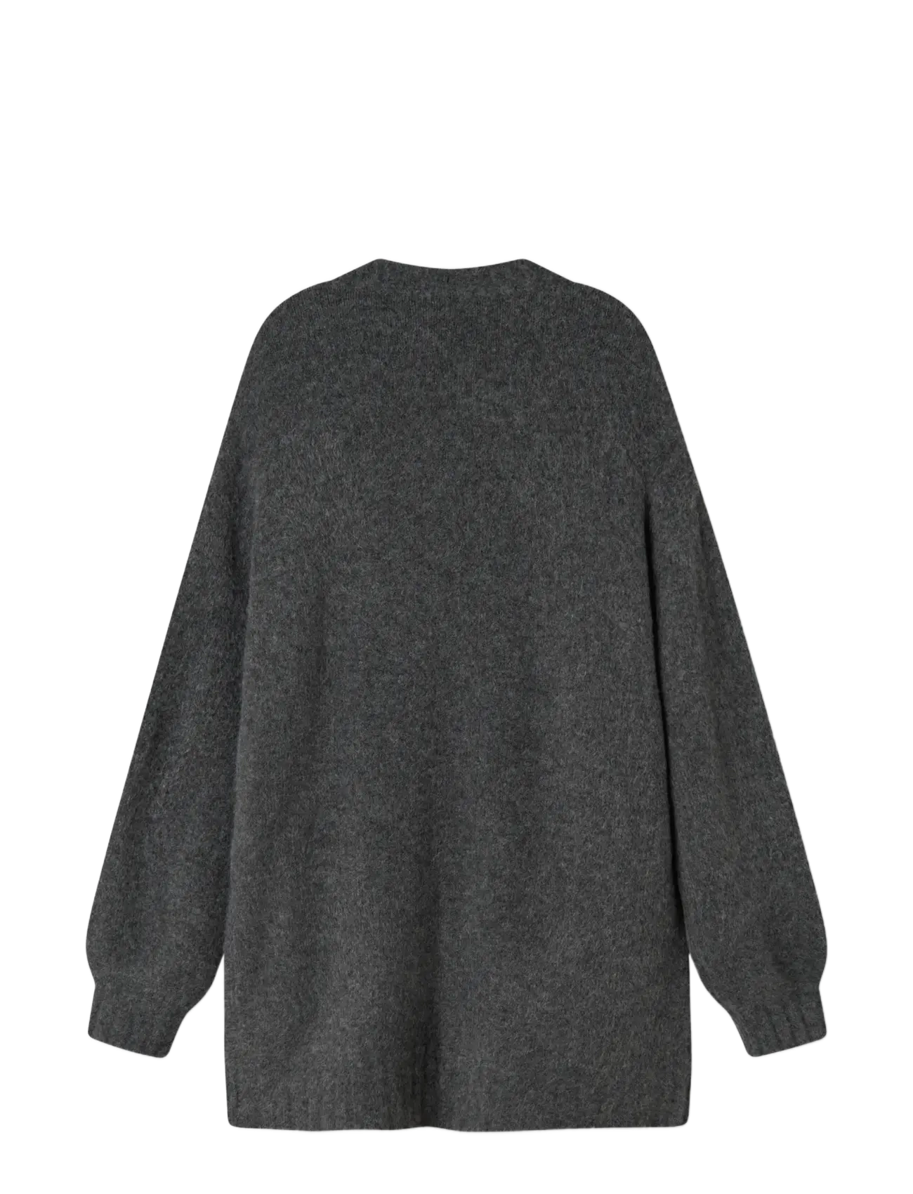 LMTD - NLFNAVA LS LONG KNIT CARDIGAN NOOS - hnepptar peysur - dark grey melange - 2