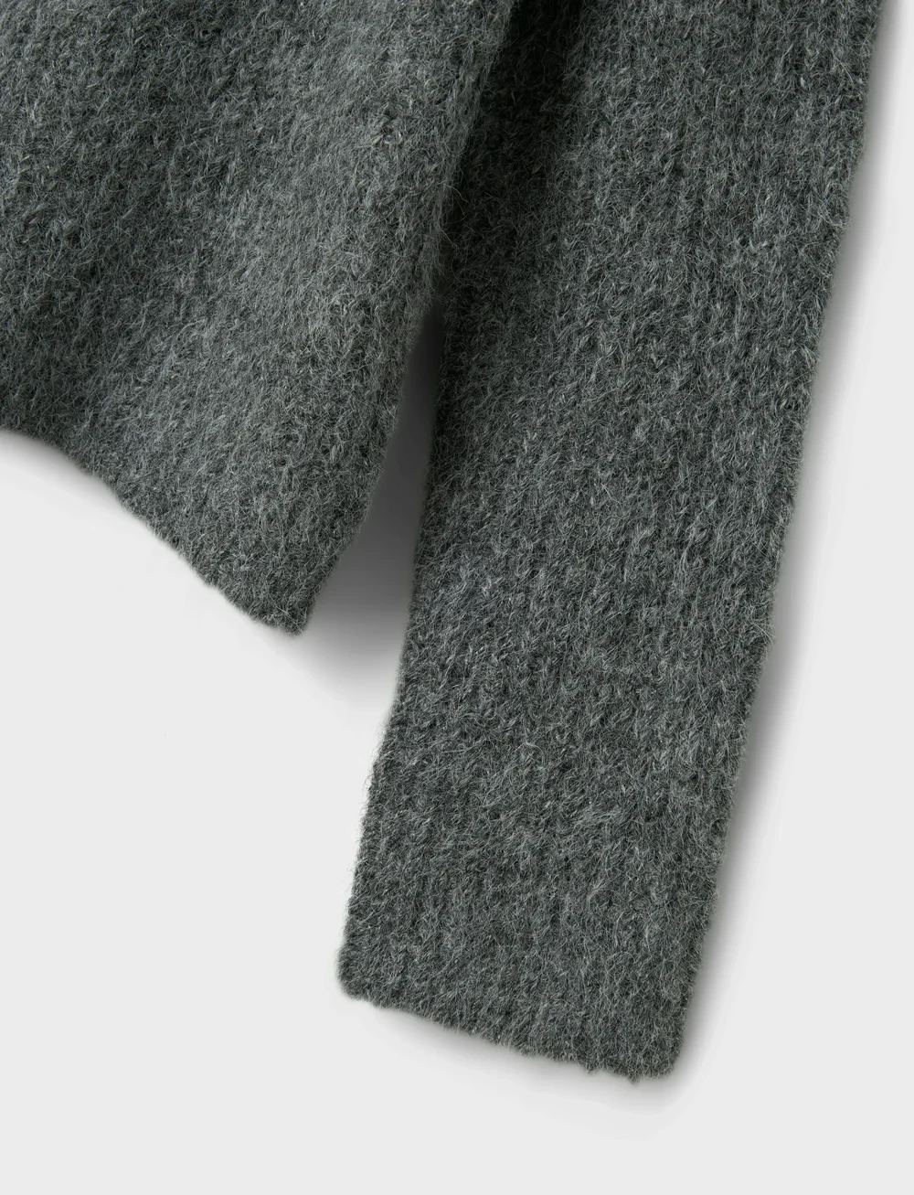 LMTD - NLFNULO LS SHORT FOLD DOWN KNIT - pullover - dark grey melange - 3