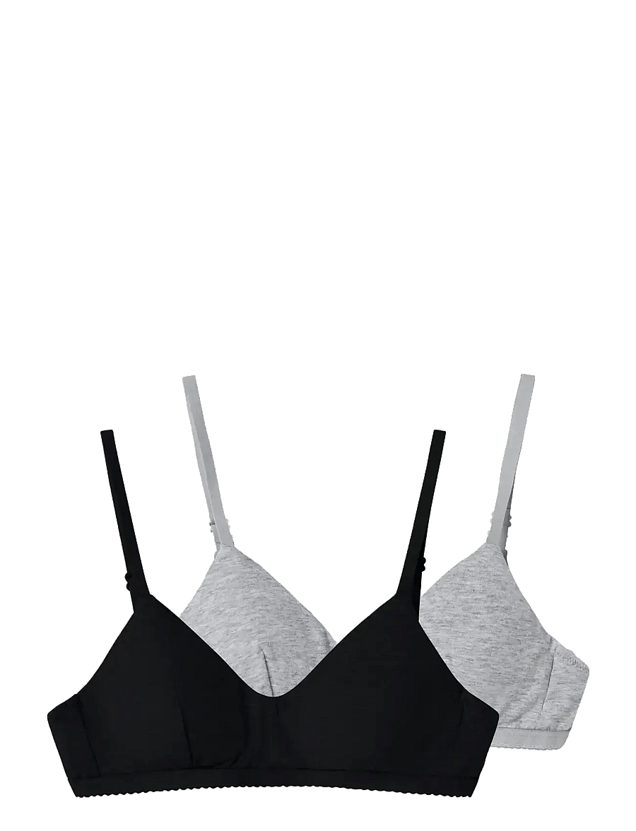 LMTD - NLFNANTELLE BRALETTE 2P NOOS - oberteile - black - 0