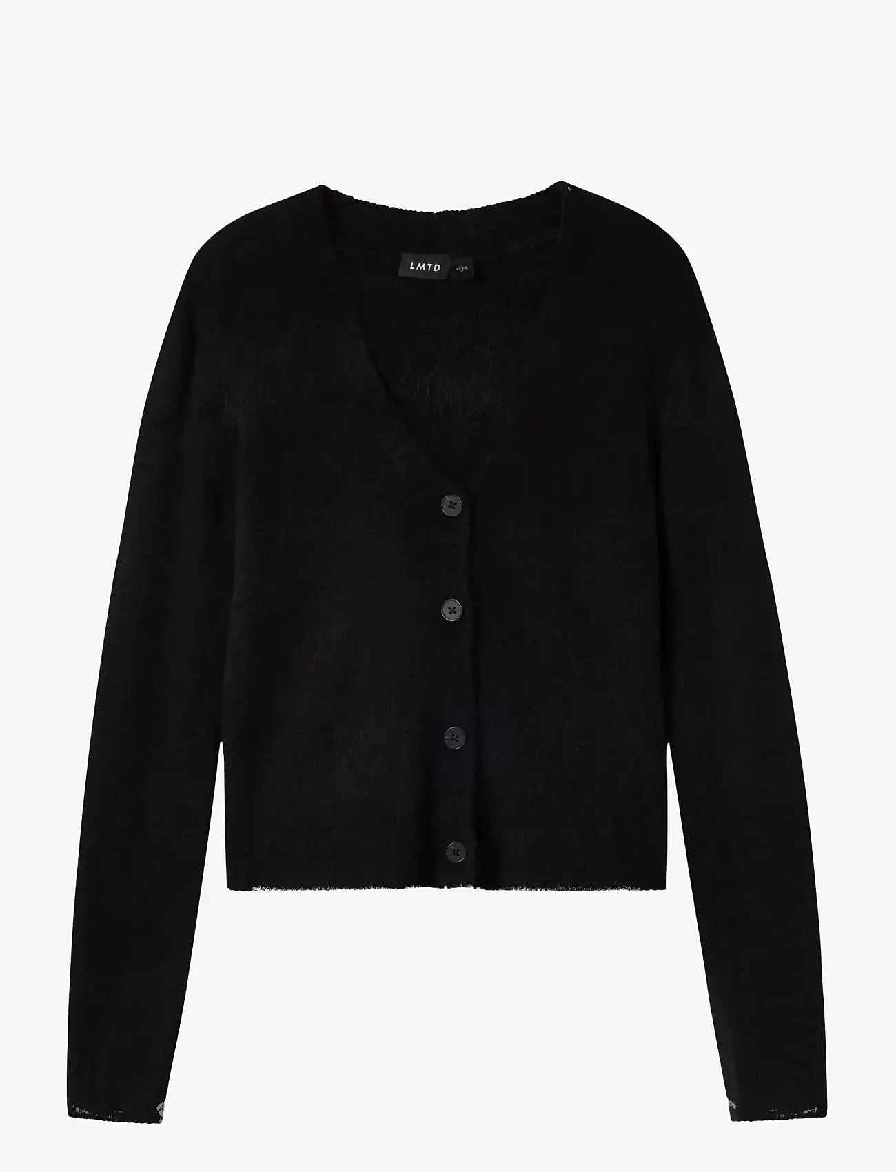 LMTD - NLFLODET LS SHORT S KNIT CARDIGAN NOOS - cardigans - black - 1