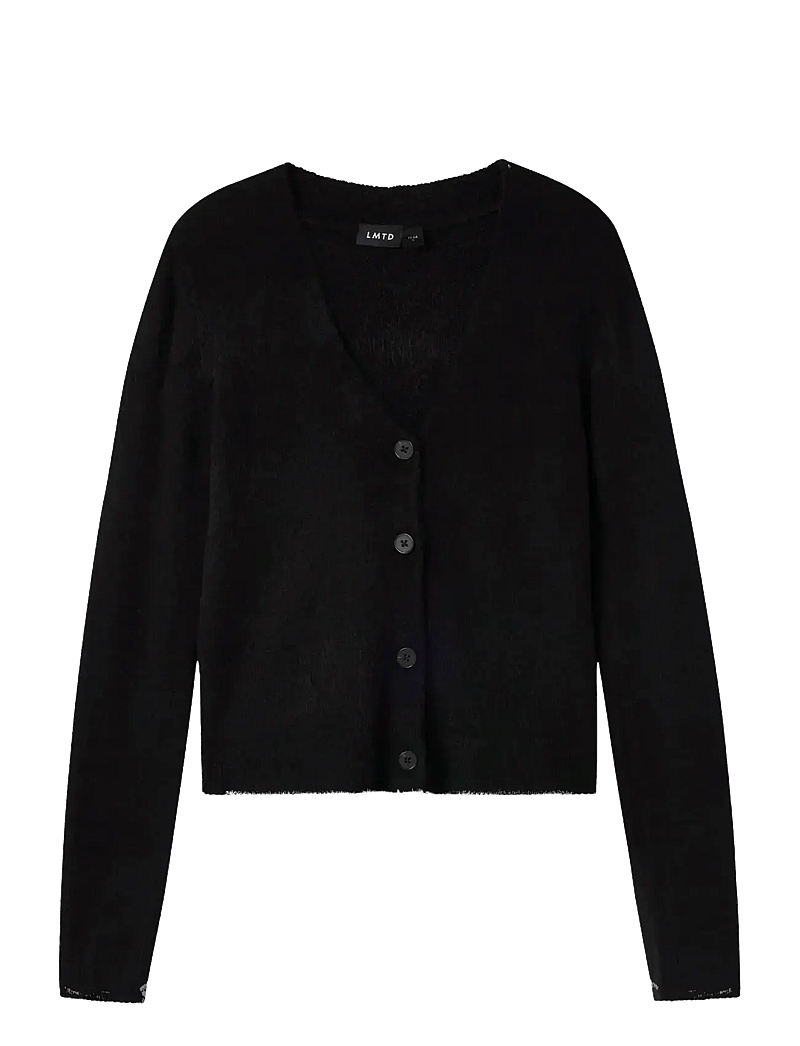 LMTD - NLFLODET LS SHORT S KNIT CARDIGAN NOOS - cardigans - black - 1