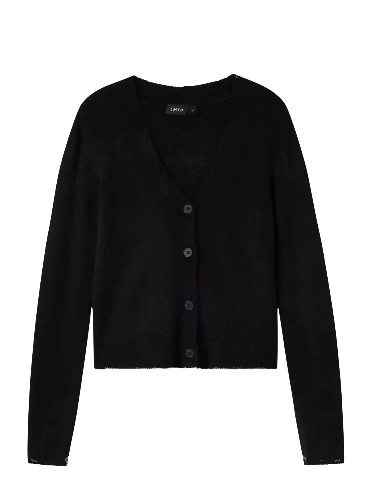 LMTD NLFLODET LS SHORT S KNIT CARDIGAN NOOS - 4 for 3 - BLACK / black
