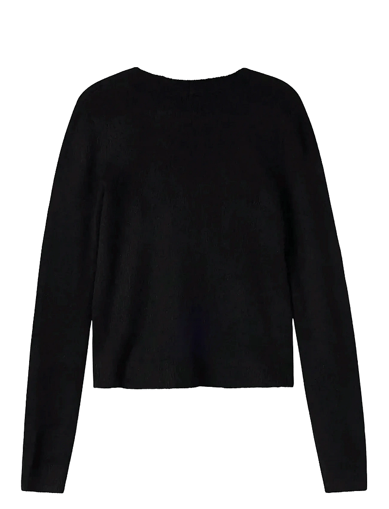 LMTD - NLFLODET LS SHORT S KNIT CARDIGAN NOOS - cardigans - black - 2