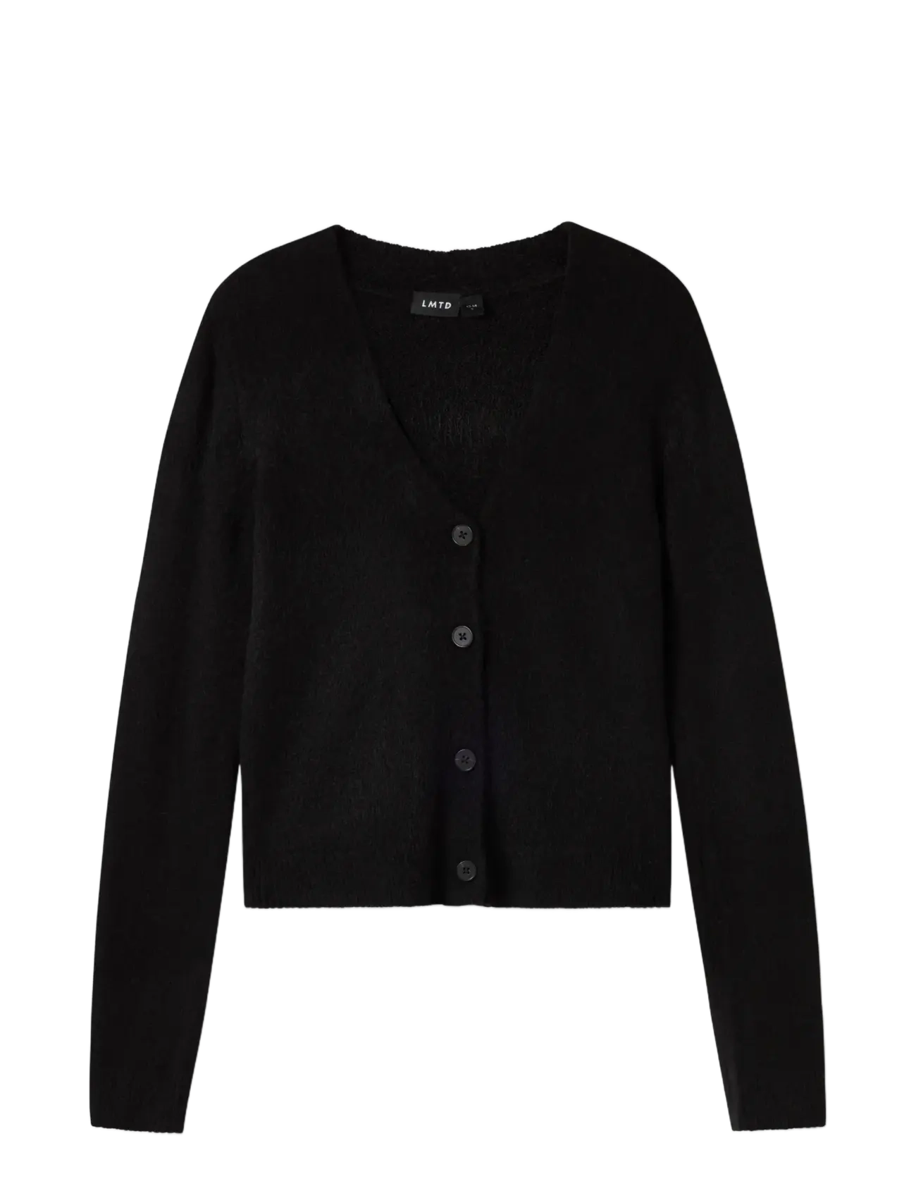 LMTD - NLFLODET LS SHORT S KNIT CARDIGAN NOOS - cardigans - black - 3