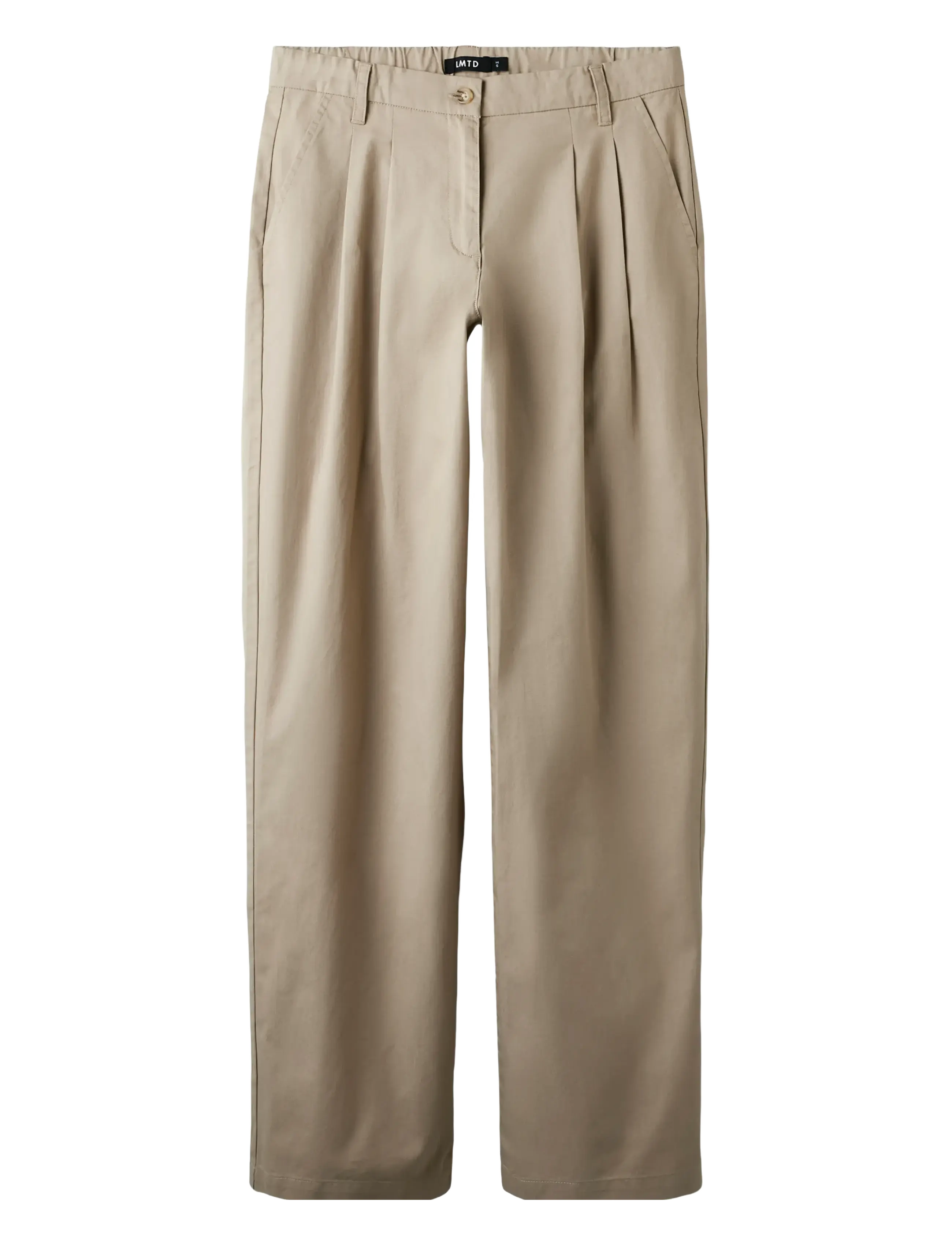 LMTD NLFLYNDT LW PLEAT LOOSE PANT NOOS - Bukser - SAVANNAH TAN / beige