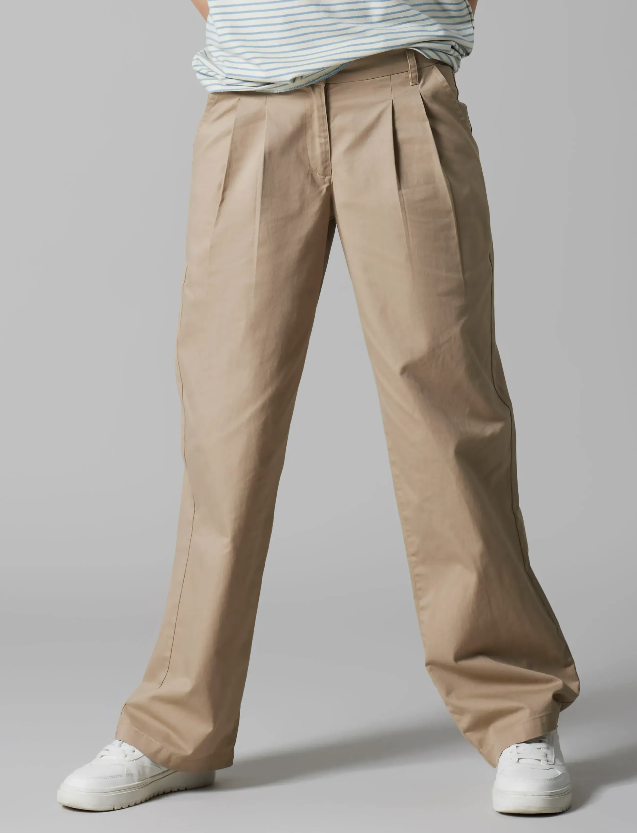 LMTD NLFLYNDT LW PLEAT LOOSE PANT NOOS - Underdele - SAVANNAH TAN / beige