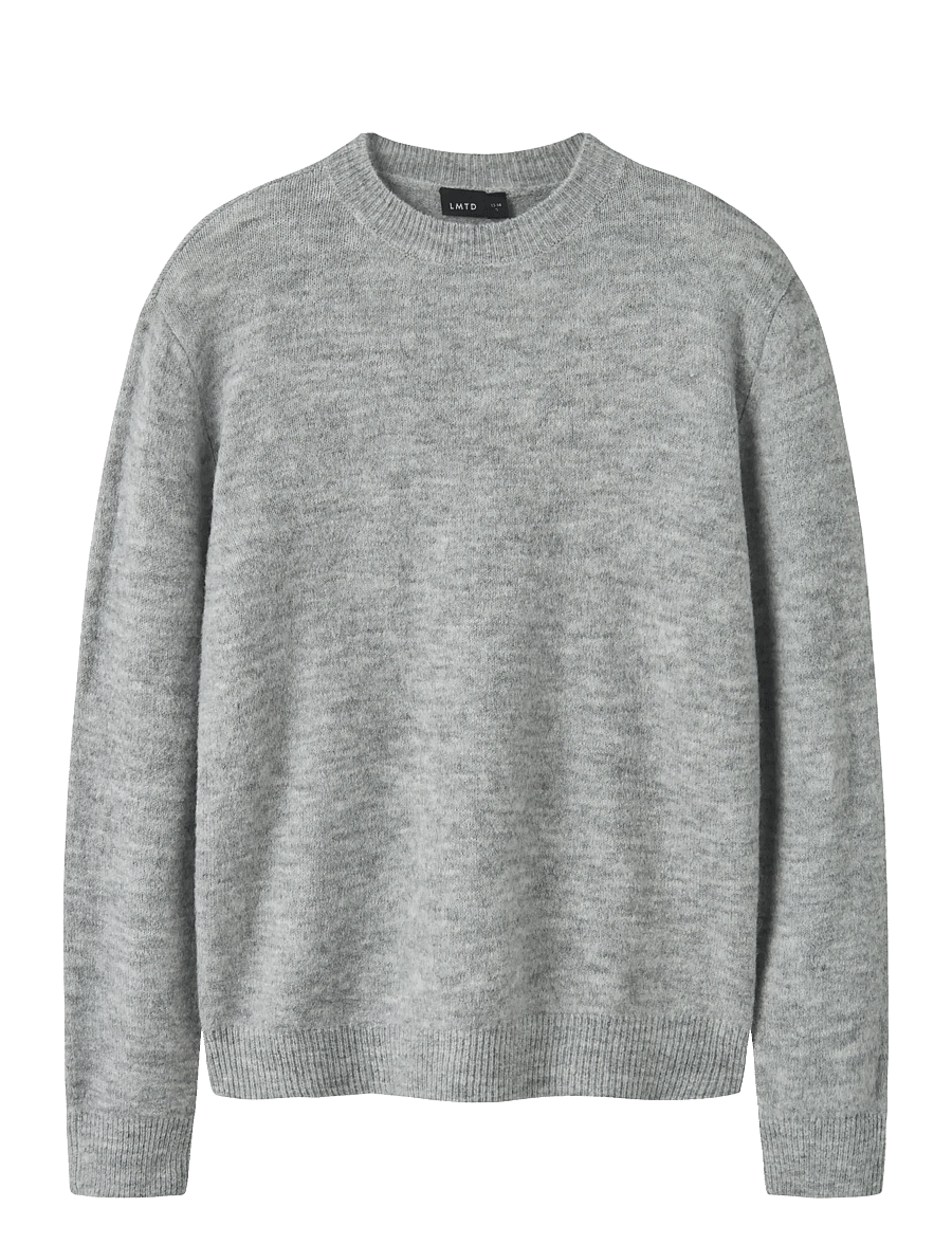 LMTD - NLMLODETT LS O-NECK KNIT - pullover - light grey melange - 1