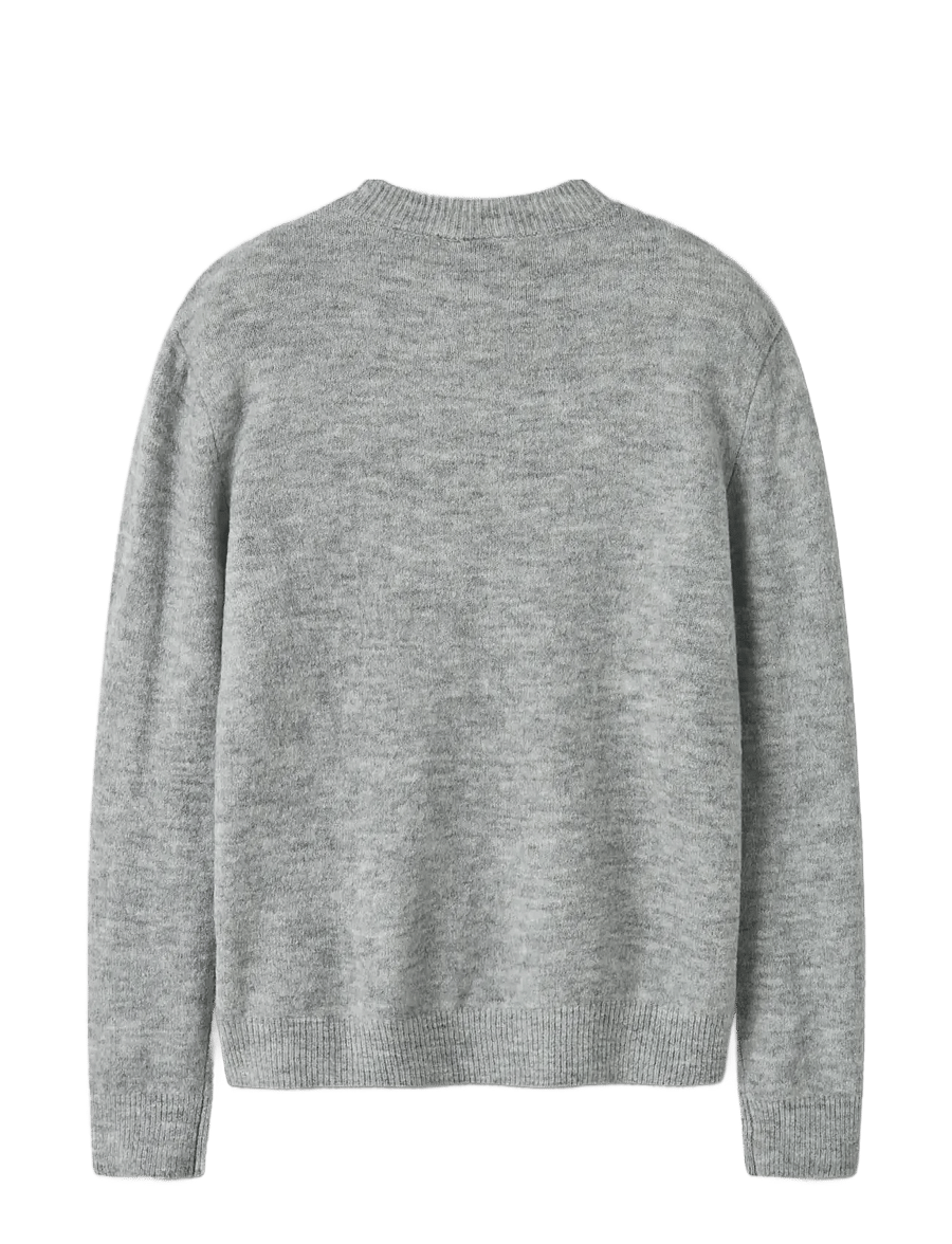LMTD - NLMLODETT LS O-NECK KNIT - pullover - light grey melange - 2
